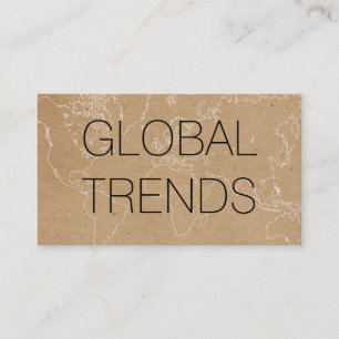 Weltkarte (Kontur)   Natur Visitenkarte