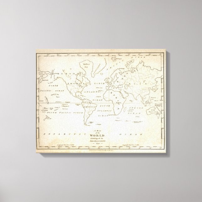 Weltkarte Leinwanddruck (Vorderseite)