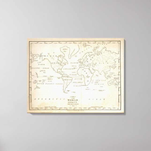 Weltkarte Leinwanddruck (Vorderseite)