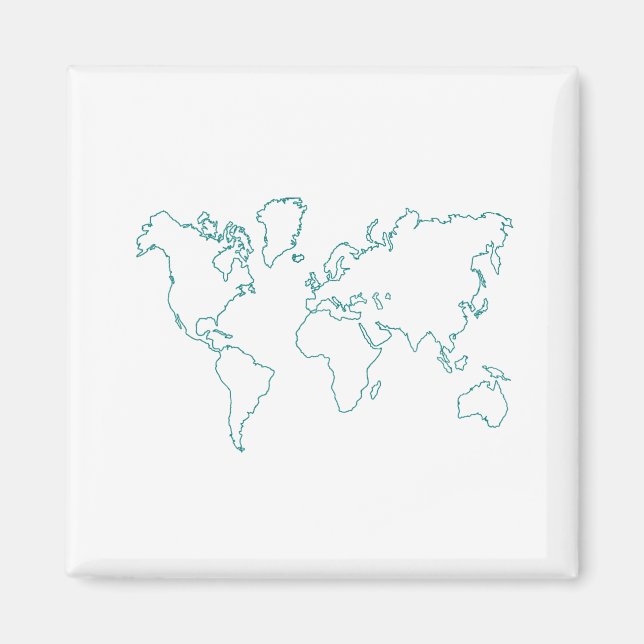 Weltkarte Magnet (Vorne)