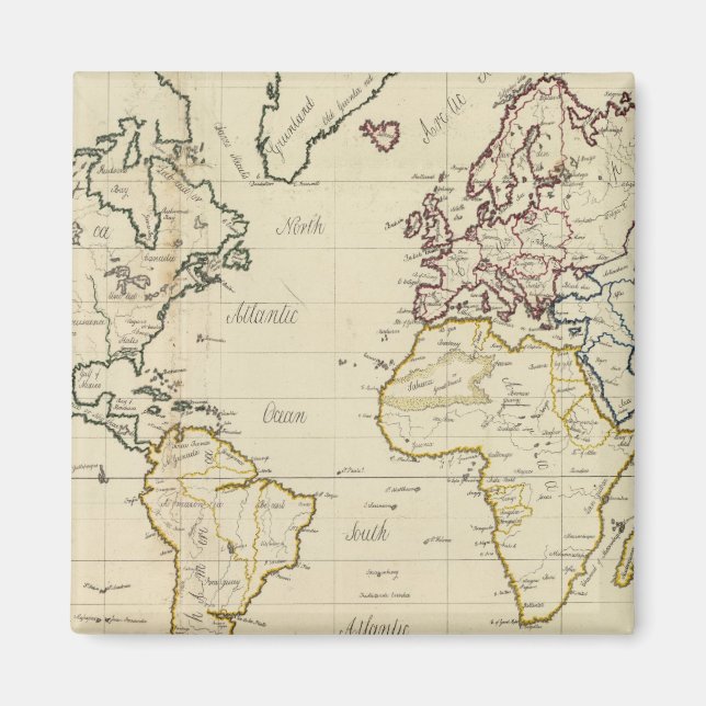 Weltkarte Magnet (Vorne)