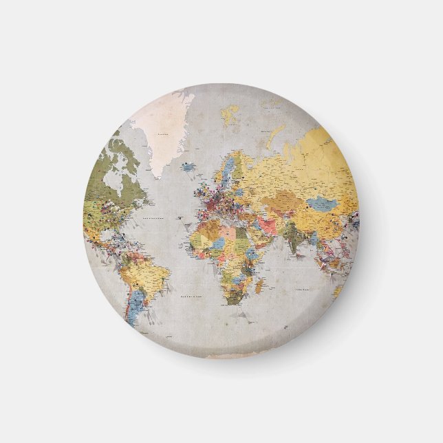Weltkarte Magnet (Vorne)