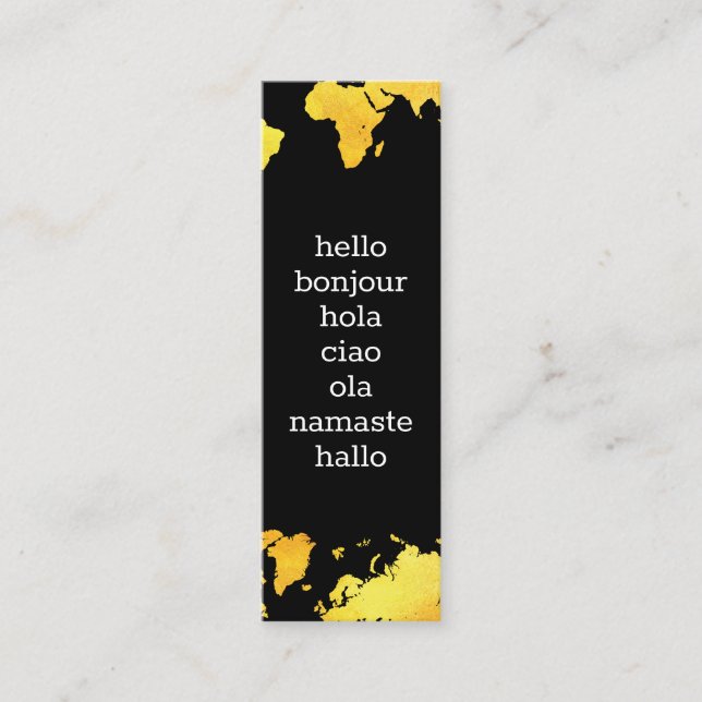 Weltkarte Mini Visitenkarte (Vorderseite)