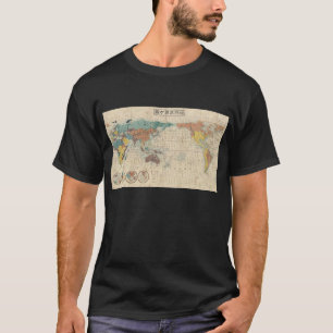 Weltkarte mit 1853 Japanern durch Suido Nakajima T-Shirt