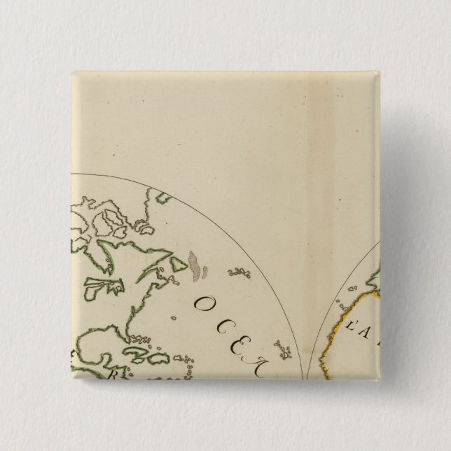 Weltkarte mit 4 Teilen Button (Vorderseite)