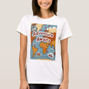 Weltkarte mit Anführungszeichen T-Shirt