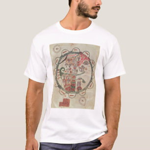 Weltkarte mit Jerusalem in der Mitte T-Shirt