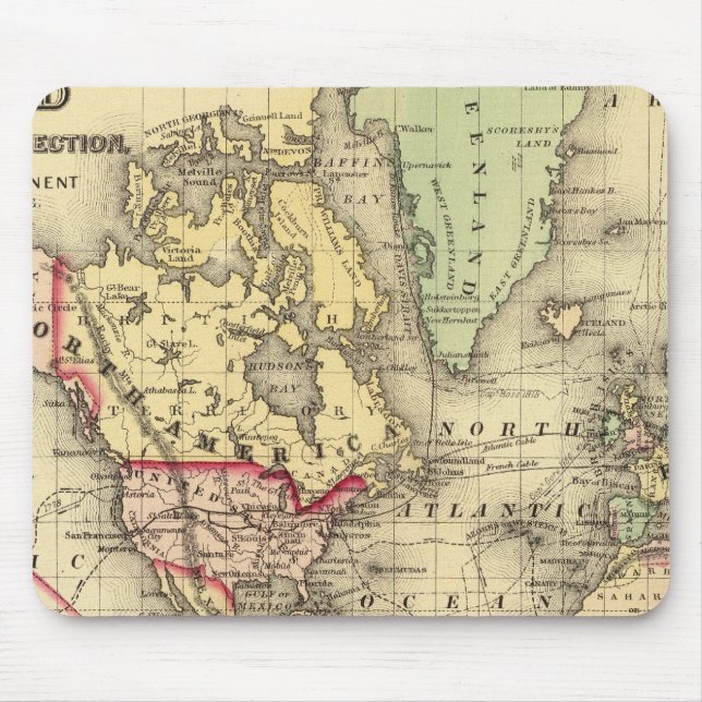 Weltkarte mit Seewegen für Explorers Mousepad (Vorne)