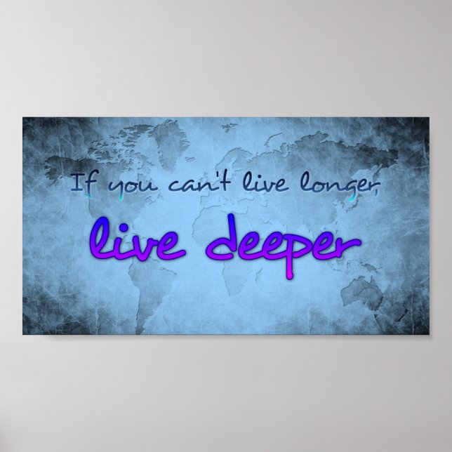 Weltkarte mit Zitat Poster (Vorne)