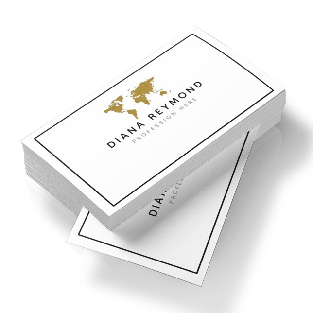 Weltkarte Modern Beruflich Visitenkarte (Von Creator hochgeladen)