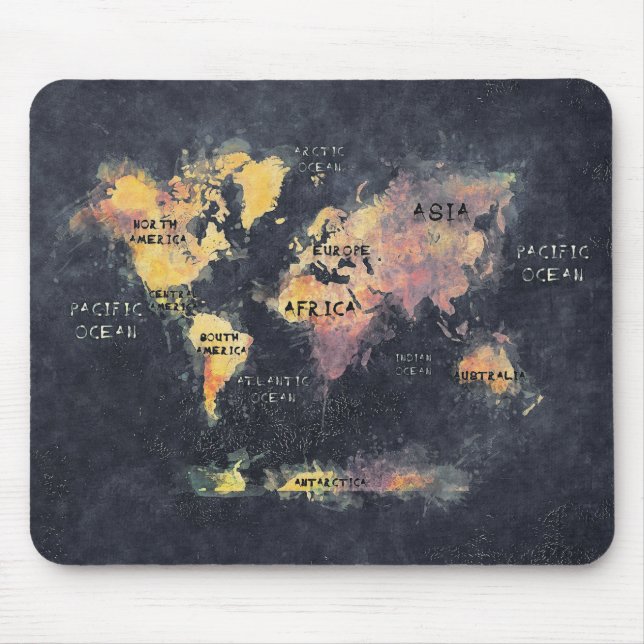Weltkarte Mousepad (Vorne)
