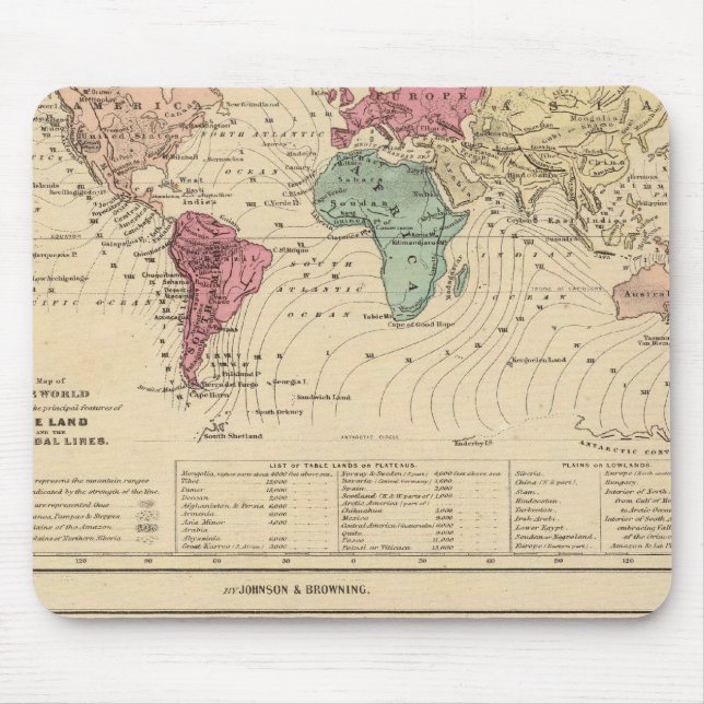 Weltkarte Mousepad (Vorne)