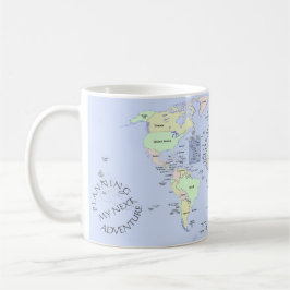 Weltkarte - Planung Meines Nächsten Abenteuers - B Kaffeetasse