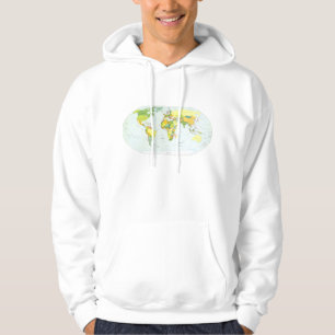 Weltkarte Politische Atlas Poster: Moderne Dekorat Hoodie