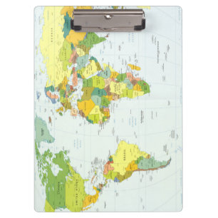 Weltkarte Politische Atlas Poster: Moderne Dekorat Klemmbrett