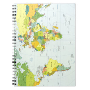 Weltkarte Politische Atlas Poster: Moderne Dekorat Notizblock