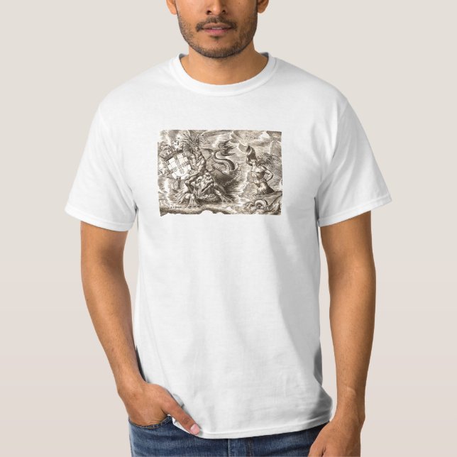 Weltkarte Poseidon T-Shirt (Vorderseite)