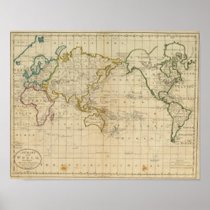 Weltkarte Poster