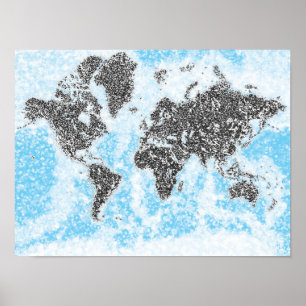 Weltkarte Poster