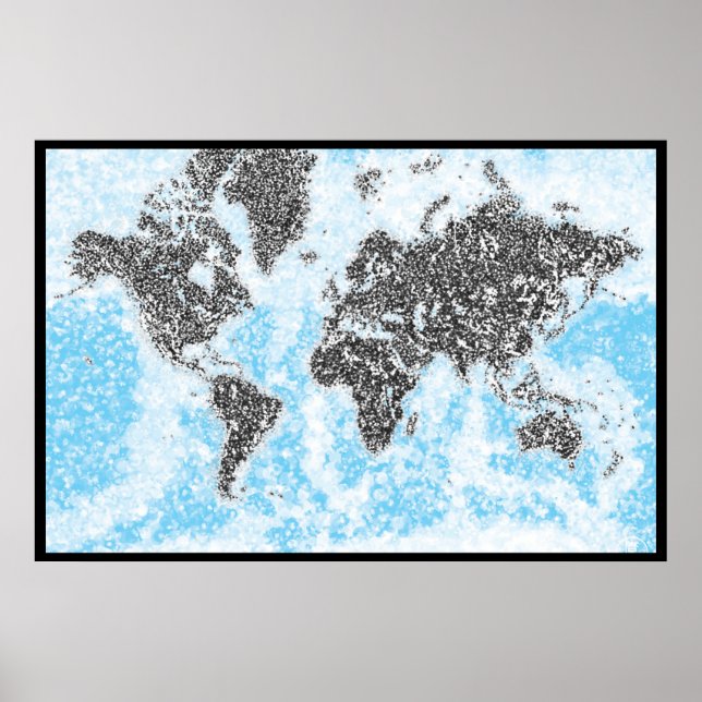 Weltkarte Poster (Vorne)