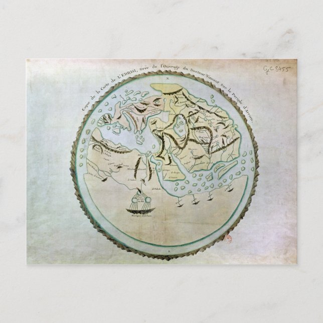 Weltkarte Postkarte (Vorderseite)