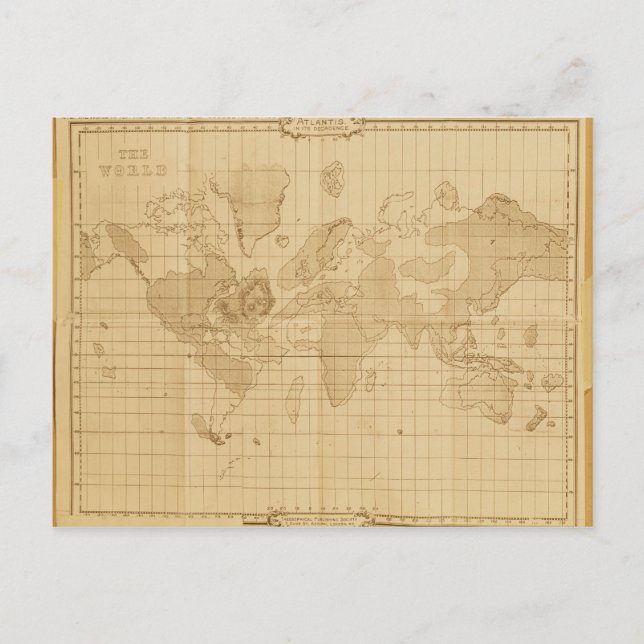 Weltkarte Postkarte (Vorderseite)