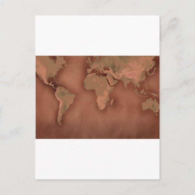 Weltkarte Postkarte (Vorderseite)
