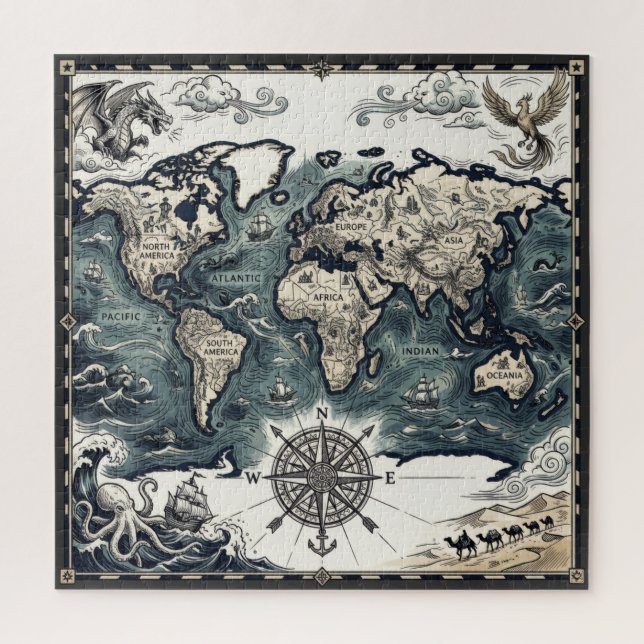 Weltkarte Puzzle (Vertikal)