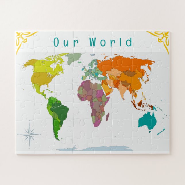 Weltkarte  puzzle (Horizontal)