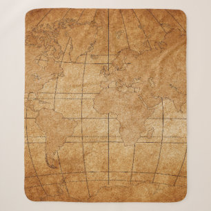 Weltkarte Sherpadecke
