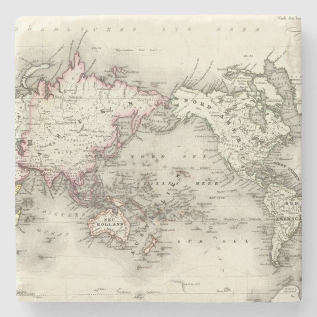 Weltkarte Steinuntersetzer (Vorderseite)