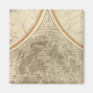 Weltkarte Süd Magnet