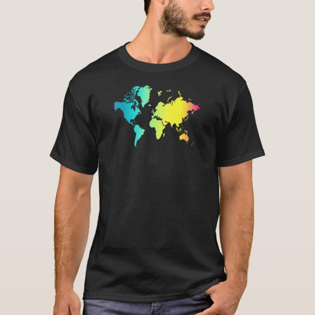Weltkarte T-Shirt (Vorderseite)