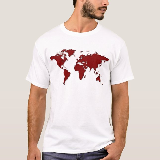 Weltkarte T-Shirt (Vorderseite)