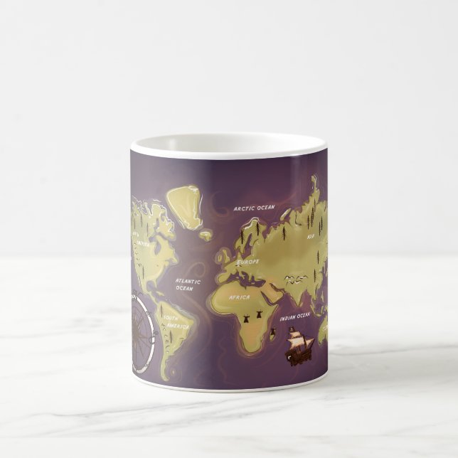 Weltkarte Tasse (Mittel)