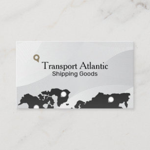 Weltkarte Transportmarkierungen Visitenkarte