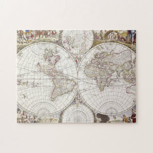 Weltkarte vom Atlas Maior Puzzle