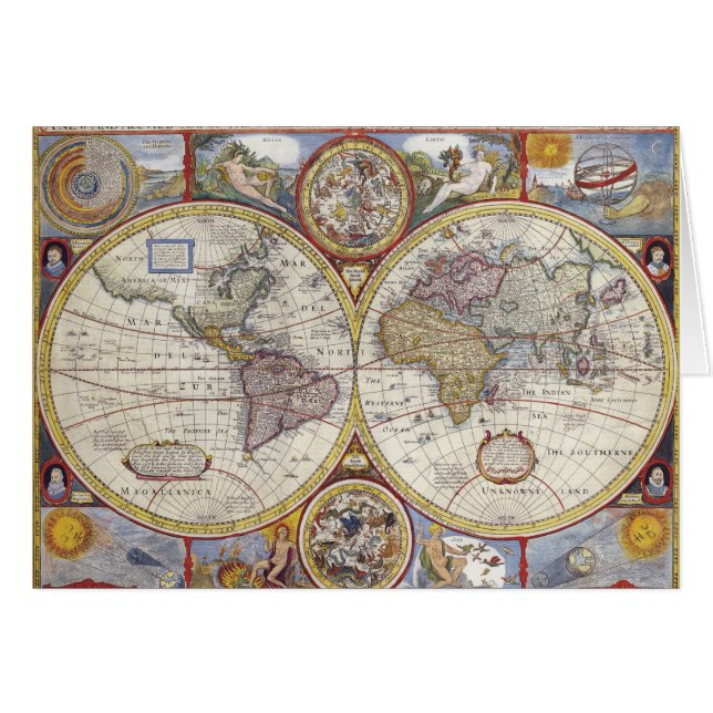 Weltkarte von 1626 (Vorderseite (Horizontal))