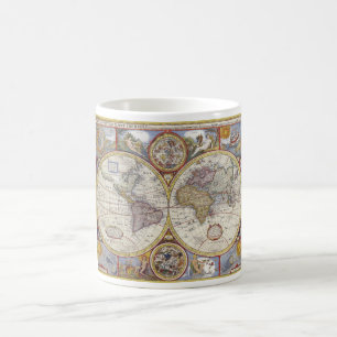 Weltkarte von 1626 tasse
