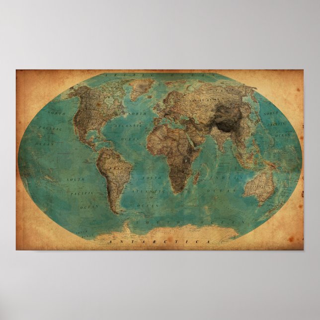 Weltkarte von 1938 poster (Vorne)