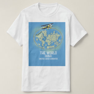 Weltkarte von Dubai, Vereinigte Arabische Emirate T-Shirt