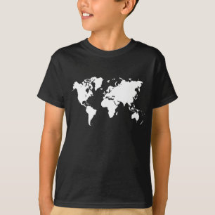 Weltkarte - Weiß T-Shirt