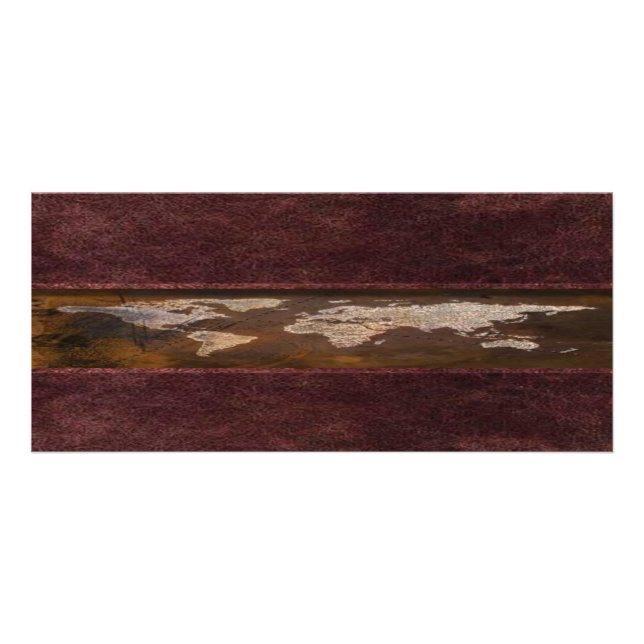 Weltkarte Werbekarte (Vorne)