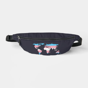 Weltkarte zum Transgender-Stolz Bauchtasche