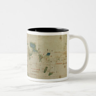 Weltkarte Zweifarbige Tasse