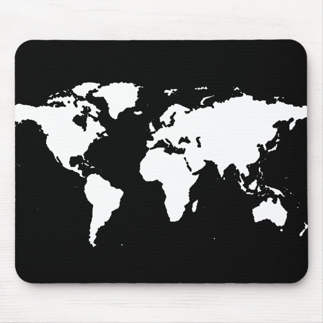 Weltkarten ~ benutzerdefinierbare Farbe Mousepad (Vorne)