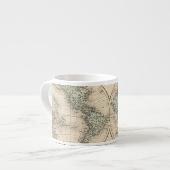 Weltkarten Espressotasse (Vorderseite Links)
