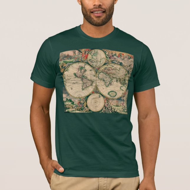 Weltkarten-T - Shirt #1 (Vorderseite)