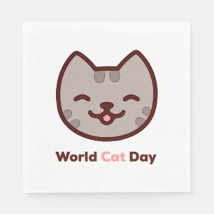 Weltkatzentag Serviette