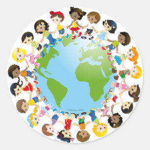 Weltkidz Runder Aufkleber